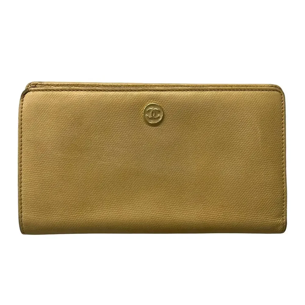 Chanel CC Button Long Wallet